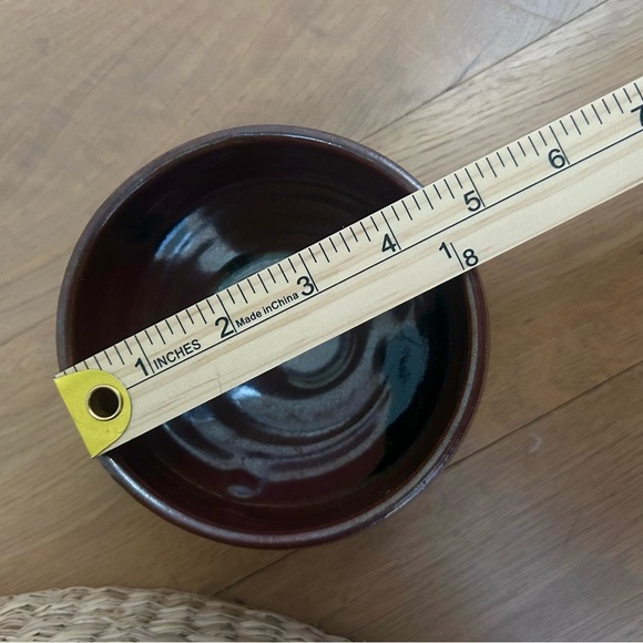 Handmade Art Pottery Ceramic Bowl Chocolate Brown Black Mocha - Picture 10 of 10